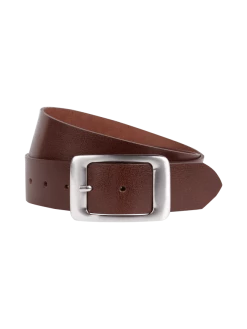 Admü Belts Ledergürtel Mit Dornschließe - Dunkelbraun