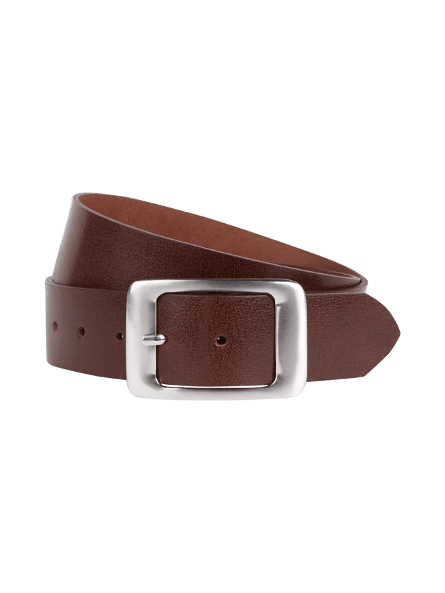 Admü Belts Ledergürtel Mit Dornschließe - Dunkelbraun 1 Admü Belts Ledergürtel Mit Dornschließe - Dunkelbraun