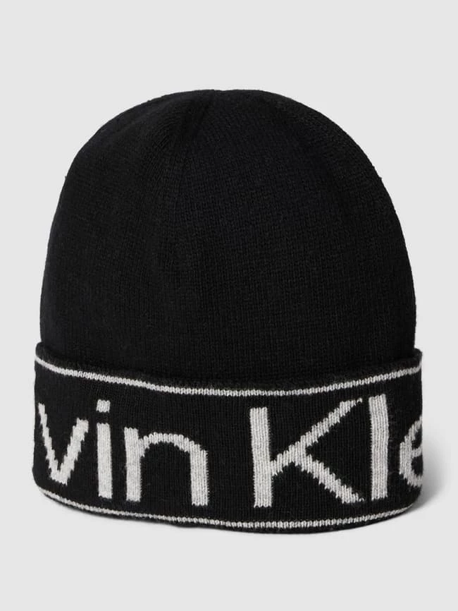 CK Calvin Klein Beanie Mit Label-Detail Modell 'ECO REVERSO' - Schwarz 1 CK Calvin Klein Beanie Mit Label-Detail Modell 'ECO REVERSO' - Schwarz