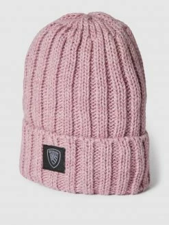 Blauer Usa Beanie In Strick-Optik - Altrosa
