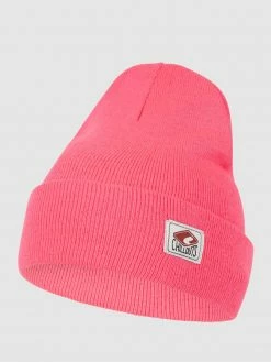 Chillouts Beanie Mit Logo-Aufnäher Modell 'Mitch' - Pink