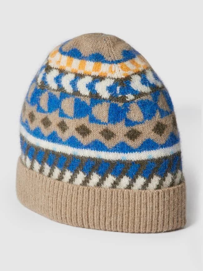 Marc O'Polo Denim Beanie Mit Allover-Muster - Offwhite 1 Marc O'Polo Denim Beanie Mit Allover-Muster - Offwhite