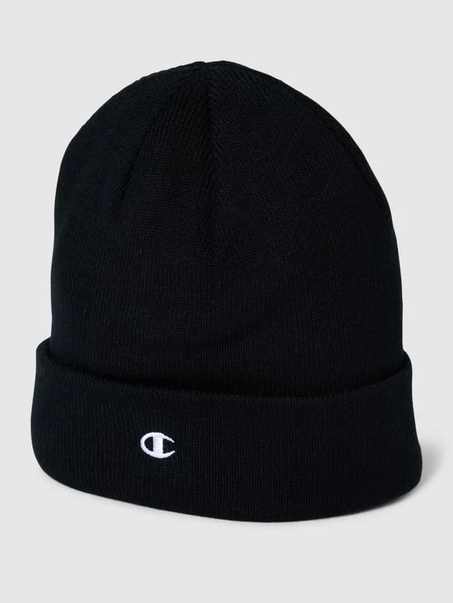 CHAMPION Beanie Mit Label-Stitching - Schwarz 1 CHAMPION Beanie Mit Label-Stitching - Schwarz