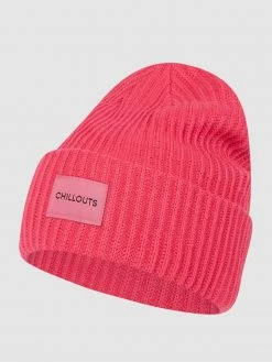 Chillouts Beanie Mit Logo-Aufnäher Modell 'Kara' - Neon Pink
