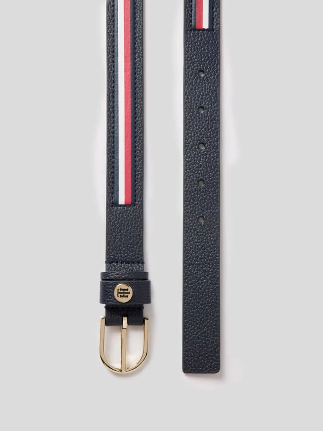 Tommy Hilfiger Ledergürtel Mit Label-Details - Marineblau 3 Tommy Hilfiger Ledergürtel Mit Label-Details - Marineblau – Bild 3