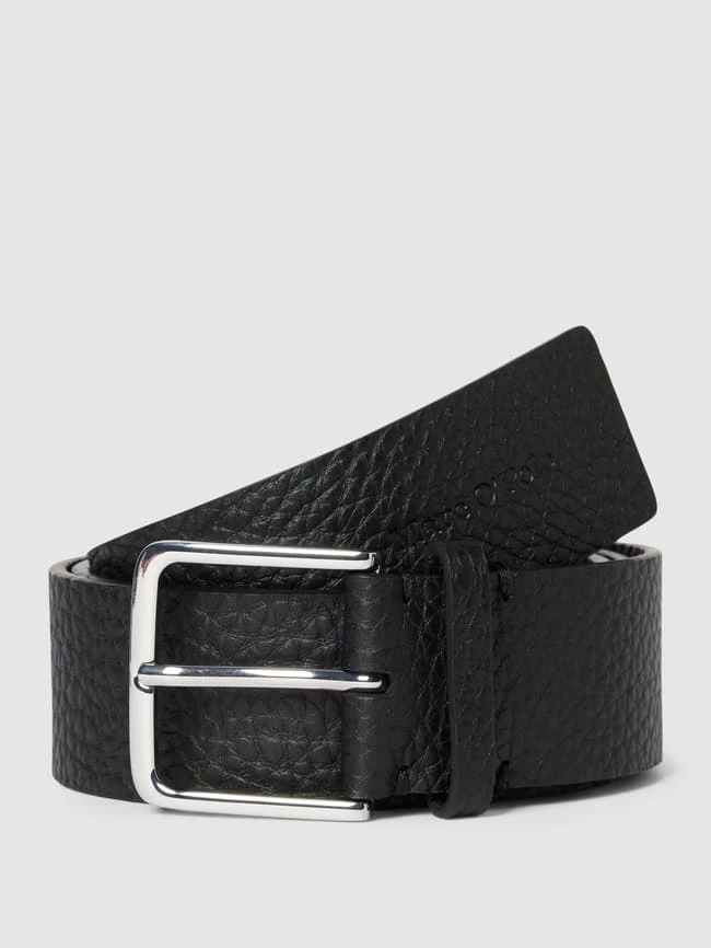 Marc O'Polo Ledergürtel Mit Feinem Muster Modell 'SANU' - Schwarz