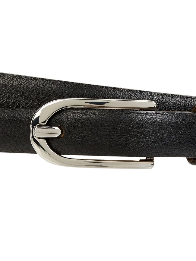 Weinmann Ledergürtel Mit Dornschließe - Schwarz – Bild 2
