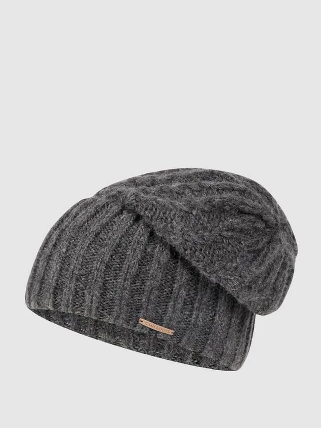 Chillouts Beanie Mit Woll-Anteil Modell 'Yves' - Anthrazit