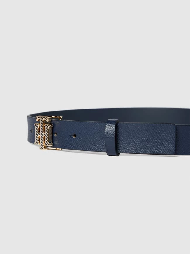 Tommy Hilfiger Ledergürtel Mit Strukturmuster - Dunkelblau 2 Tommy Hilfiger Ledergürtel Mit Strukturmuster - Dunkelblau – Bild 2