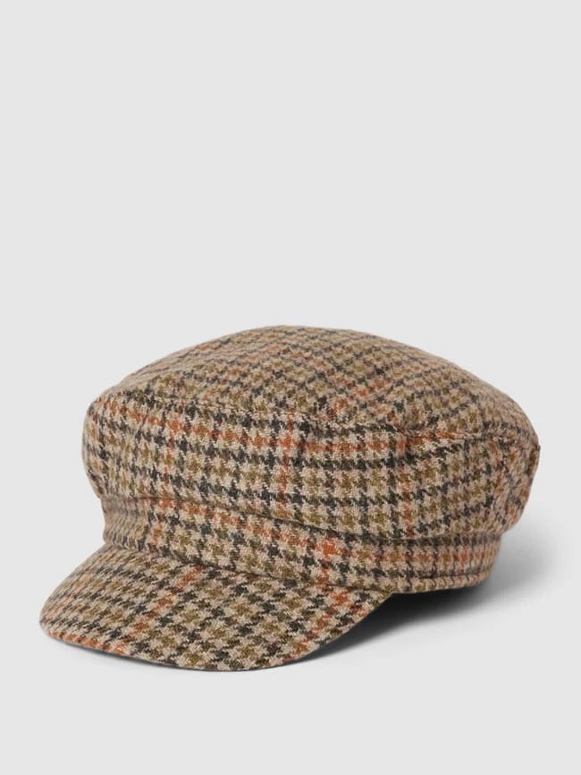 Mango Schiebermütze Mit Hahnentrittmuster Modell 'GALES' - Hellbraun