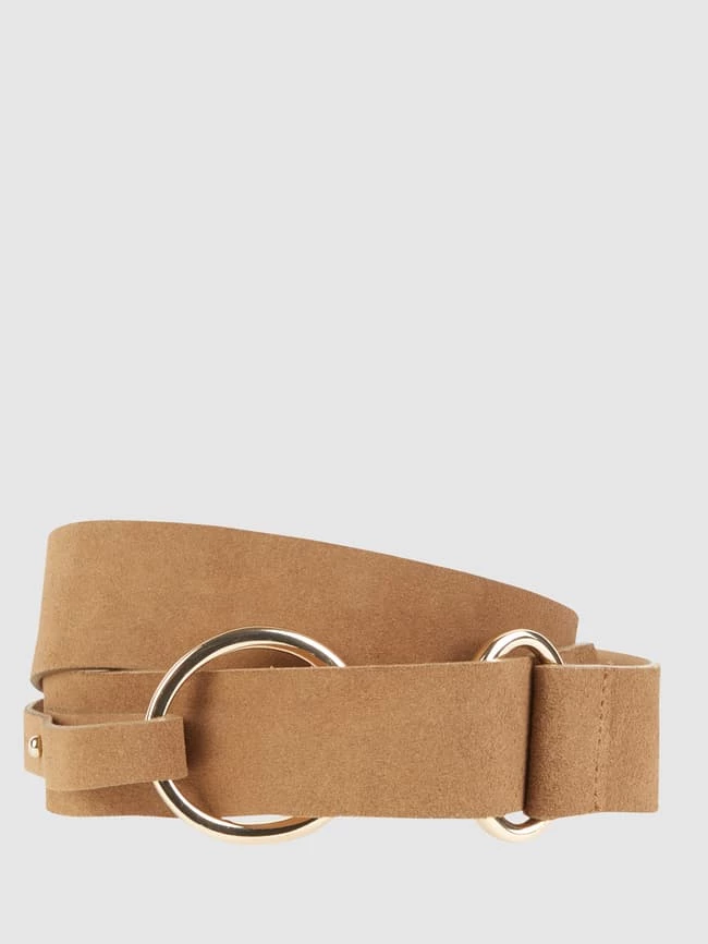 Weinmann Gürtel Aus Veloursleder - Mittelbraun