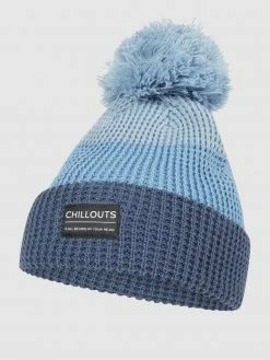 Chillouts Pudelmütze Mit Blockstreifen Modell 'Wanda' - Ozean Blau