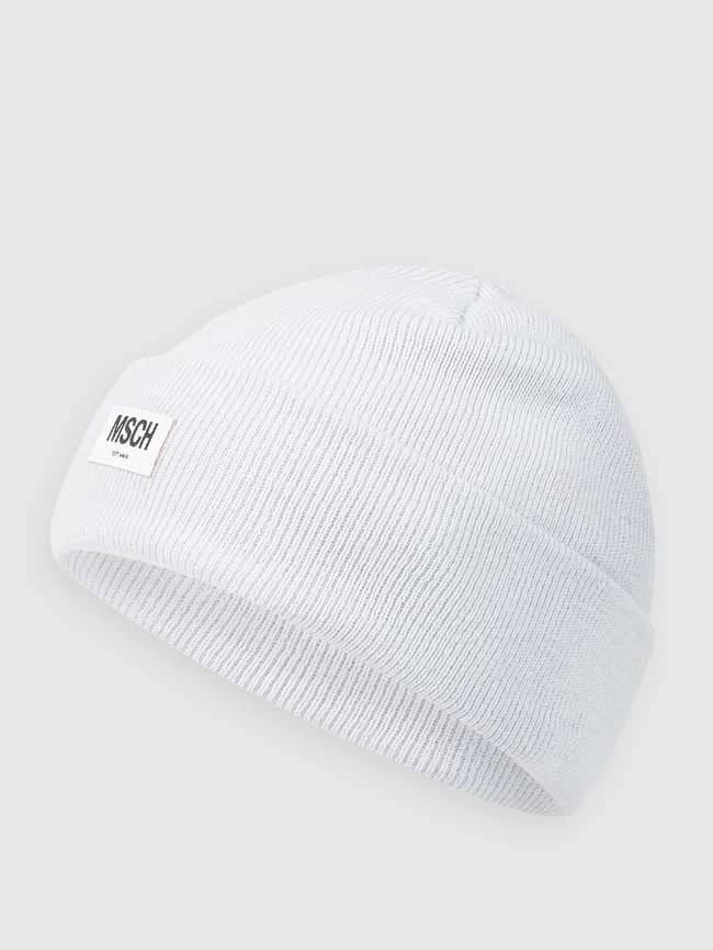 MOSS COPENHAGEN Beanie Mit Label-Patch Modell 'Mojo' - Bleu 1 MOSS COPENHAGEN Beanie Mit Label-Patch Modell 'Mojo' - Bleu