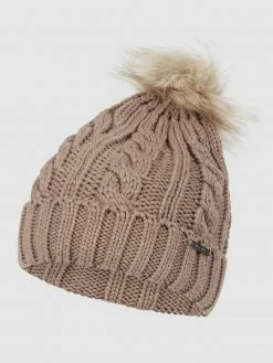 Chillouts Pudelmütze Mit Zopfmuster Modell 'Ioan' - Altrosa