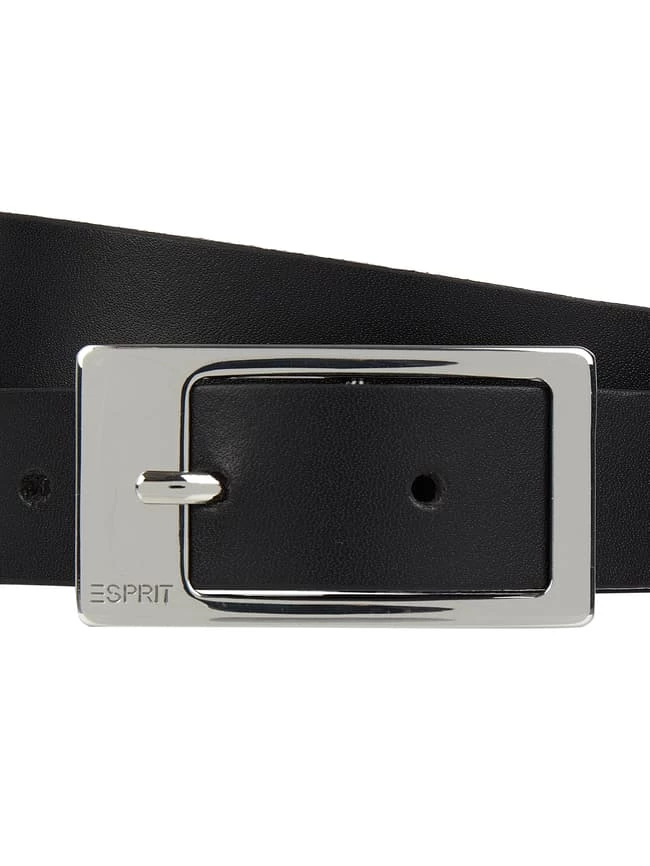 Esprit Ledergürtel Mit Dornschließe - Schwarz 2 Esprit Ledergürtel Mit Dornschließe - Schwarz – Bild 2