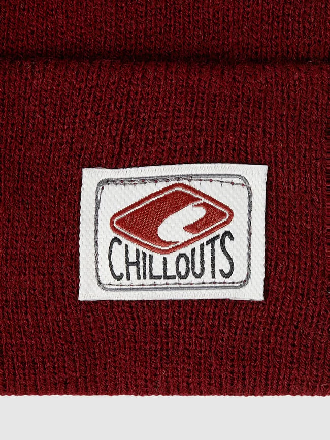 Chillouts Beanie Mit Logo-Aufnäher Modell 'Mitch' - Bordeaux Rot – Bild 2