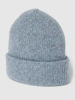 Pieces Beanie In Melierter Optik Modell 'PYRON' - Hellblau