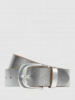 Esprit Ledergürtel Mit Dornschließe - Silber