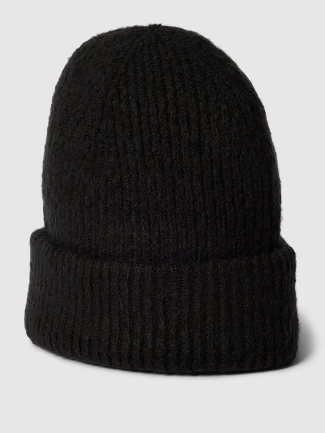 Pieces Beanie In Melierter Optik Modell 'PYRON' - Schwarz