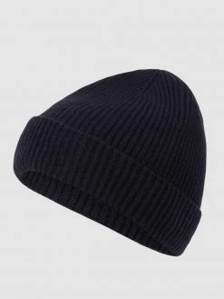 MAERZ Muenchen Mütze Aus Merinowolle - Marineblau