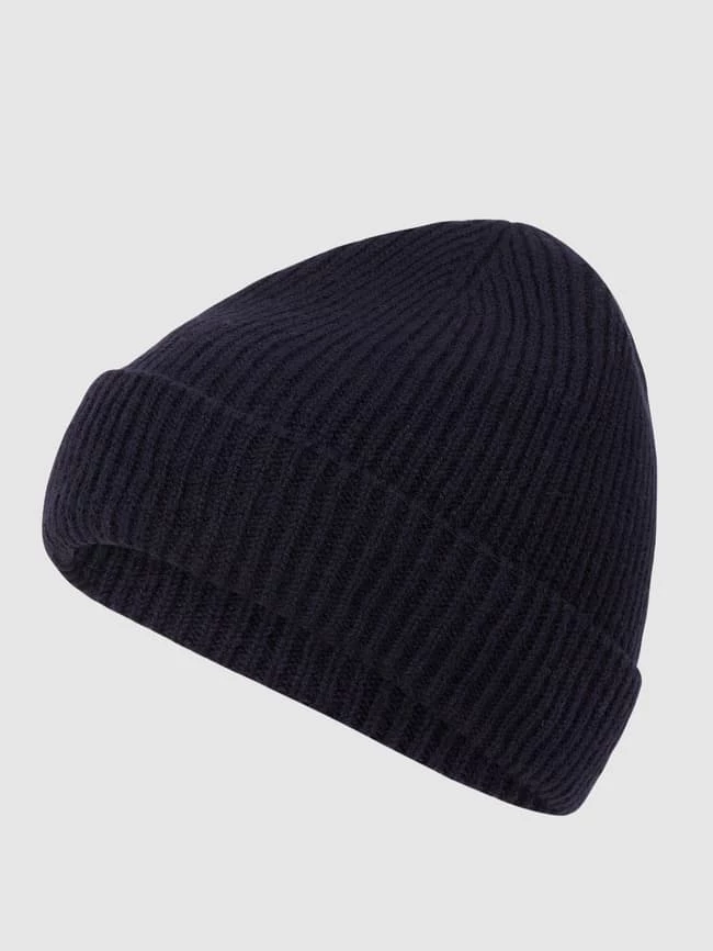 MAERZ Muenchen Mütze Aus Merinowolle - Marineblau