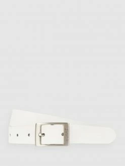 Esprit Ledergürtel Mit Logo-Prägung - Weiß
