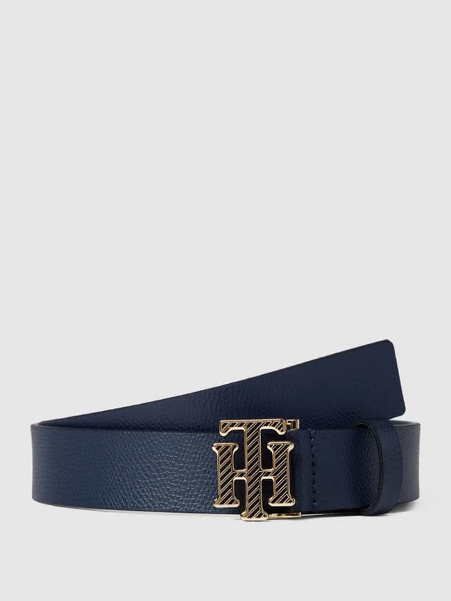 Tommy Hilfiger Ledergürtel Mit Strukturmuster - Dunkelblau 1 Tommy Hilfiger Ledergürtel Mit Strukturmuster - Dunkelblau