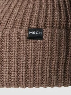 Alternative view of MOSS COPENHAGEN Beanie In Grobstrick Modell 'Galine Rachelle' - Dunkelbraun Meliert