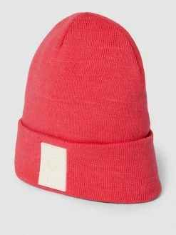 Wellensteyn Beanie Mit Label-Patch Modell 'BEN' - Hellrosa