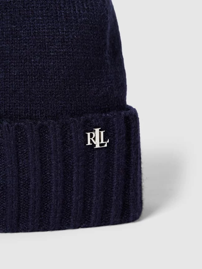 Lauren Ralph Lauren Beanie Mit Label-Detail - Marineblau 2 Lauren Ralph Lauren Beanie Mit Label-Detail - Marineblau – Bild 2