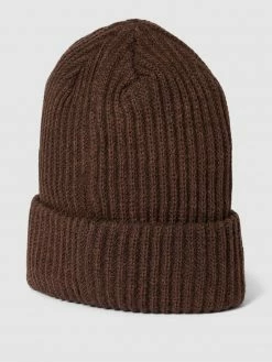 Pieces Beanie Mit Breitem Umschlag - Schokobraun