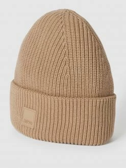Marc O'Polo Denim Beanie Mit Label-Detail - Taupe
