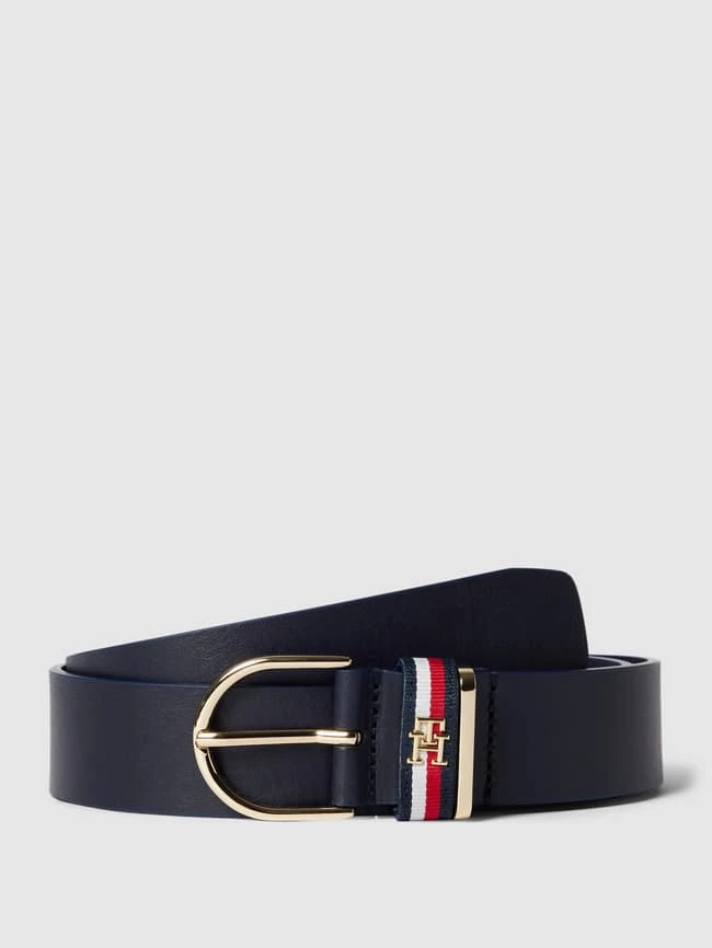 Tommy Hilfiger Ledergürtel Mit Label-Details - Marineblau