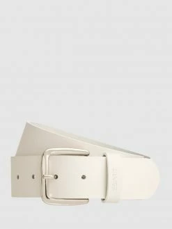 Esprit Ledergürtel Mit Logo-Prägung - Weiß