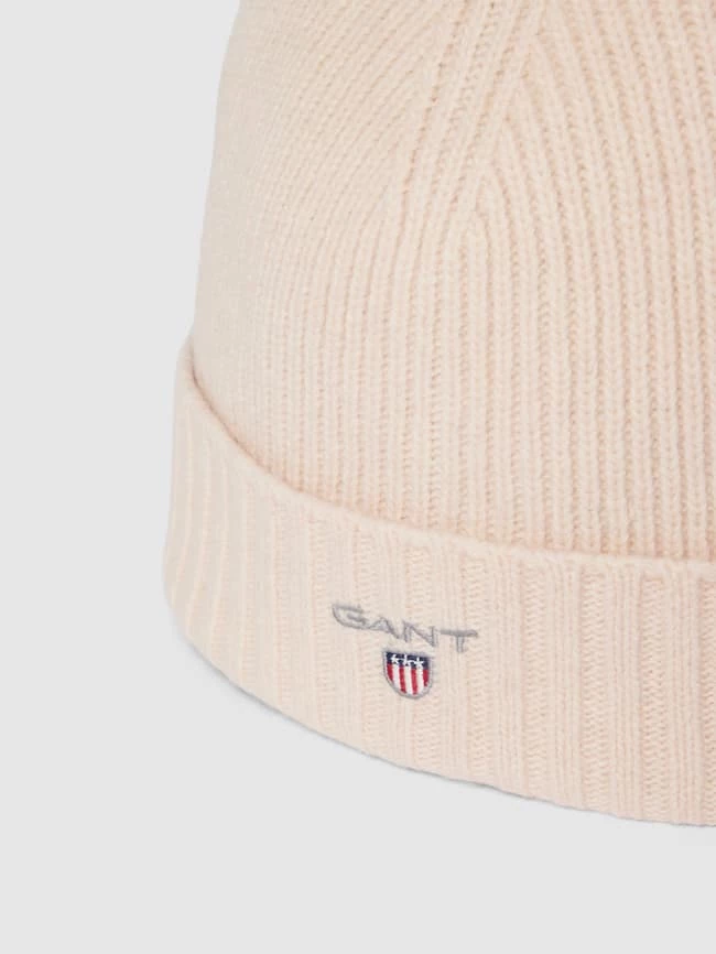 Gant Beanie Mit Label-Stitching Modell 'LINED' - Offwhite – Bild 2