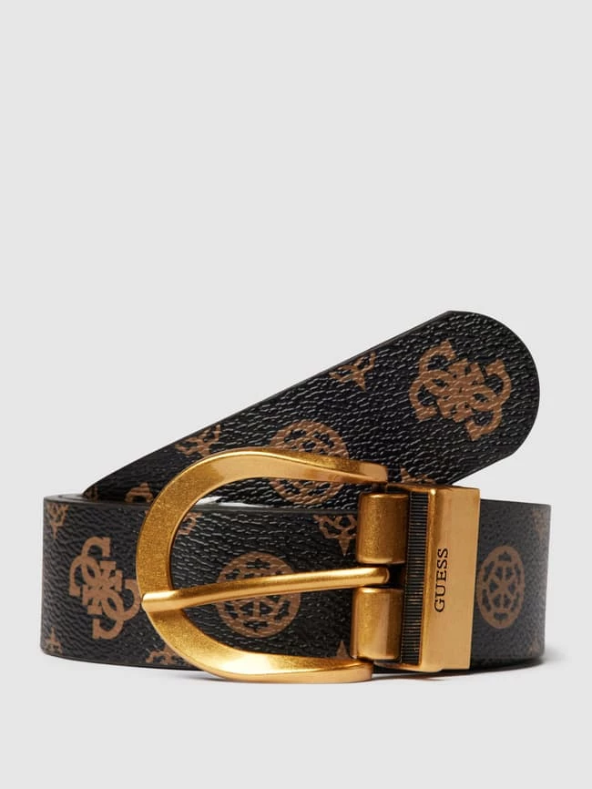 Guess Gürtel Mit Allover-Druck - Dunkelbraun