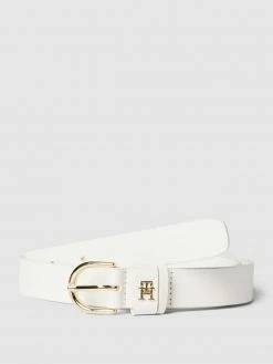 Tommy Hilfiger Ledergürtel Mit Label-Applikation Modell 'TIMELESS' - Weiß