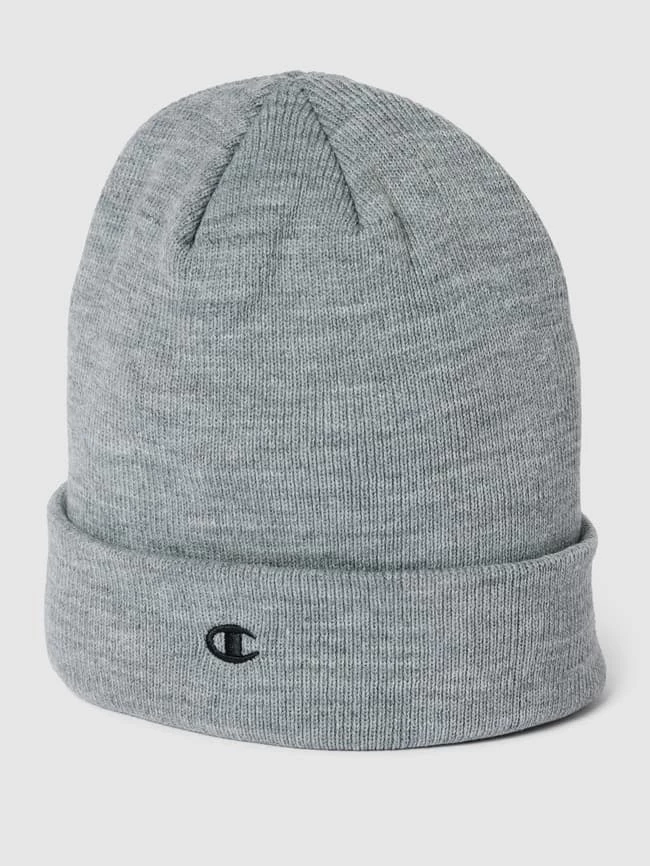 CHAMPION Beanie Mit Label-Stitching - Hellgrau Meliert