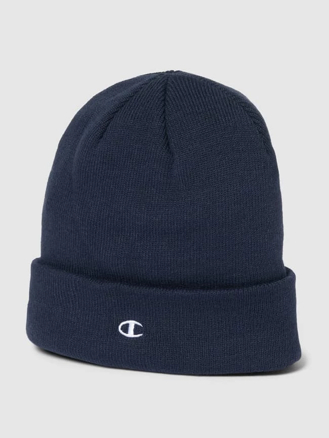 CHAMPION Beanie Mit Label-Stitching - Dunkelblau