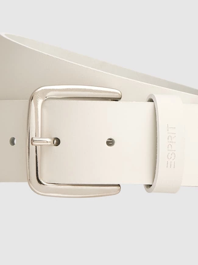 Esprit Ledergürtel Mit Logo-Prägung - Weiß – Bild 2