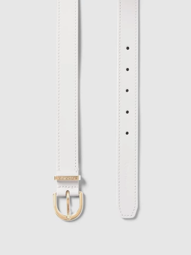 CK Calvin Klein Ledergürtel Mit Label-Detail Modell 'MUST' - Weiß – Bild 3