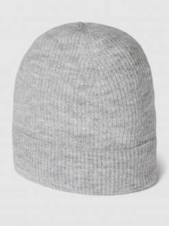 Christian Berg Woman Beanie Mit Strukturmuster In Ripp-Optik - Hellgrau Meliert