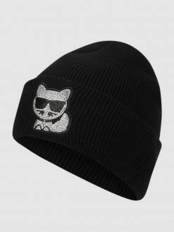 Karl Lagerfeld Mütze Mit Kaschmir-Anteil - Schwarz