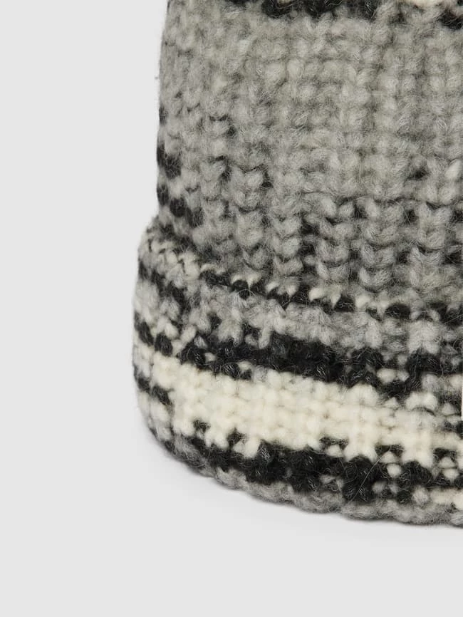 Marc O'Polo Beanie Mit Allover-Muster - Schwarz 2 Marc O'Polo Beanie Mit Allover-Muster - Schwarz – Bild 2