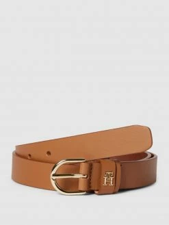 Tommy Hilfiger Ledergürtel Mit Label-Applikation Modell 'TIMELESS' - Cognac