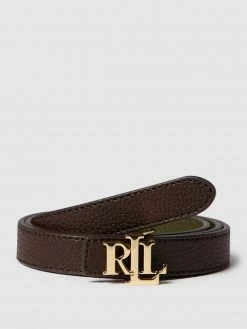 Lauren Ralph Lauren Gürtel Mit Label-Applikation - Dunkelbraun