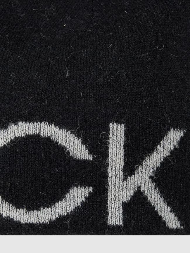 CK Calvin Klein Mütze Mit Alpaka-Anteil - Schwarz – Bild 2