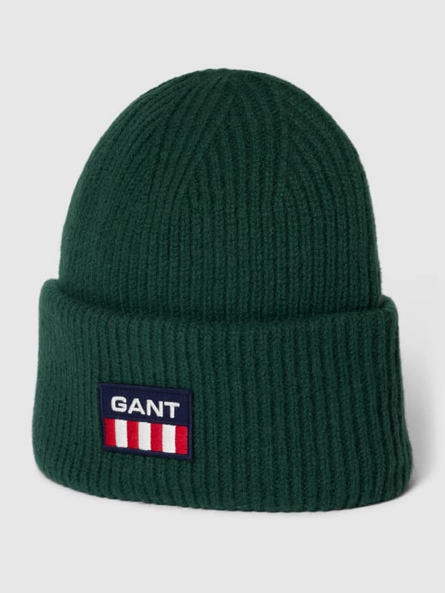 Gant Mütze Mit Label-Patch Modell 'RETRO' - Dunkelgrün