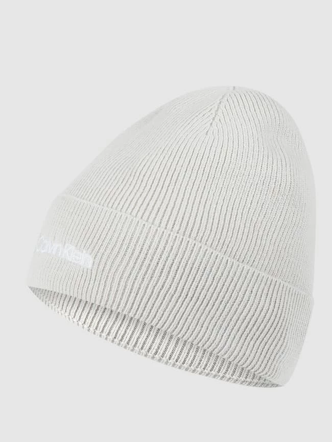 CK Calvin Klein Mütze Mit Kaschmir-Anteil - Hellgrau 1 CK Calvin Klein Mütze Mit Kaschmir-Anteil - Hellgrau