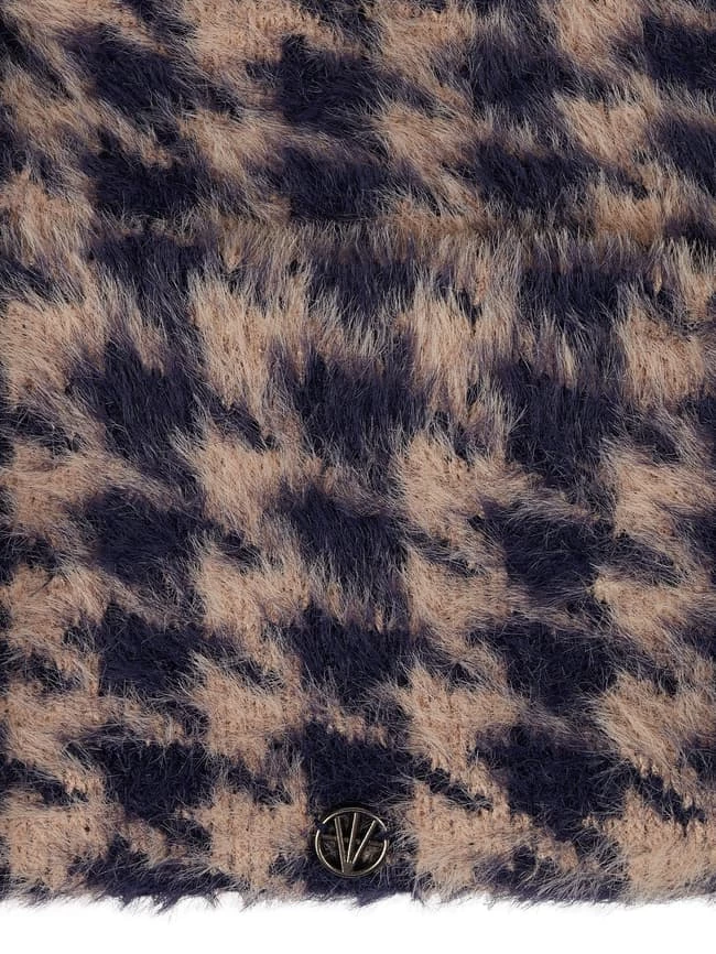 Loevenich Mütze Mit Hahnentritt - Marineblau – Bild 2